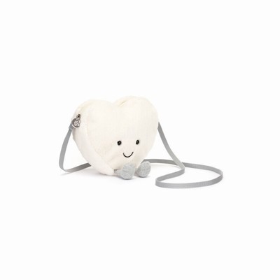 Jellycat Amuseables Cream Heart Bag USA | 52703OGUR